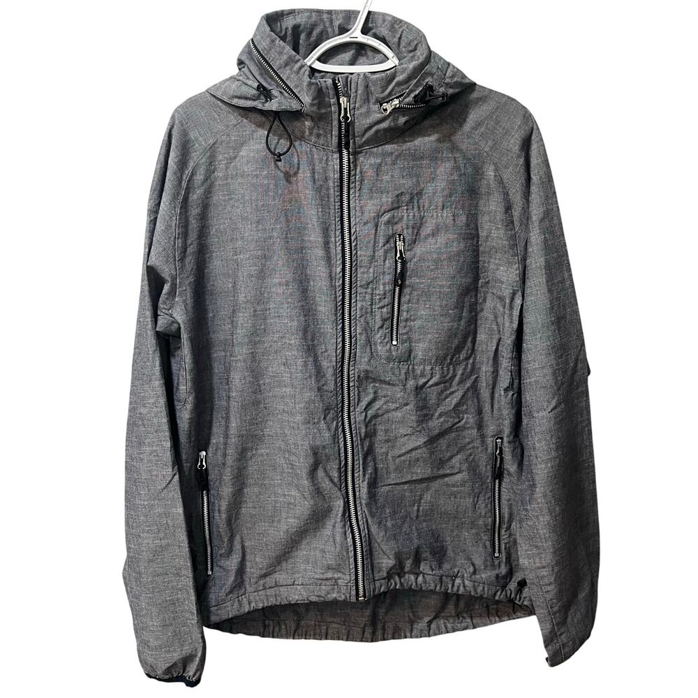 Nike Men's Lightweight Cotton Casual Full-Zip Jacket Blue-Gray Sz M